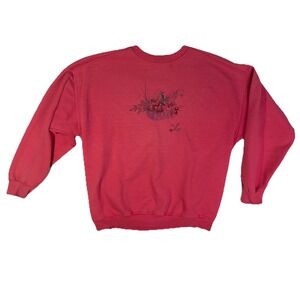 VTG 90s Northern Reflections Veggie Soup Recipe Garden Sweatshirt M/L Stained